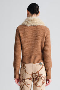 Kodiak Cardigan in Rust Heather