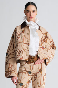 Ruben Jacket in Equestrian Scarf Ginger