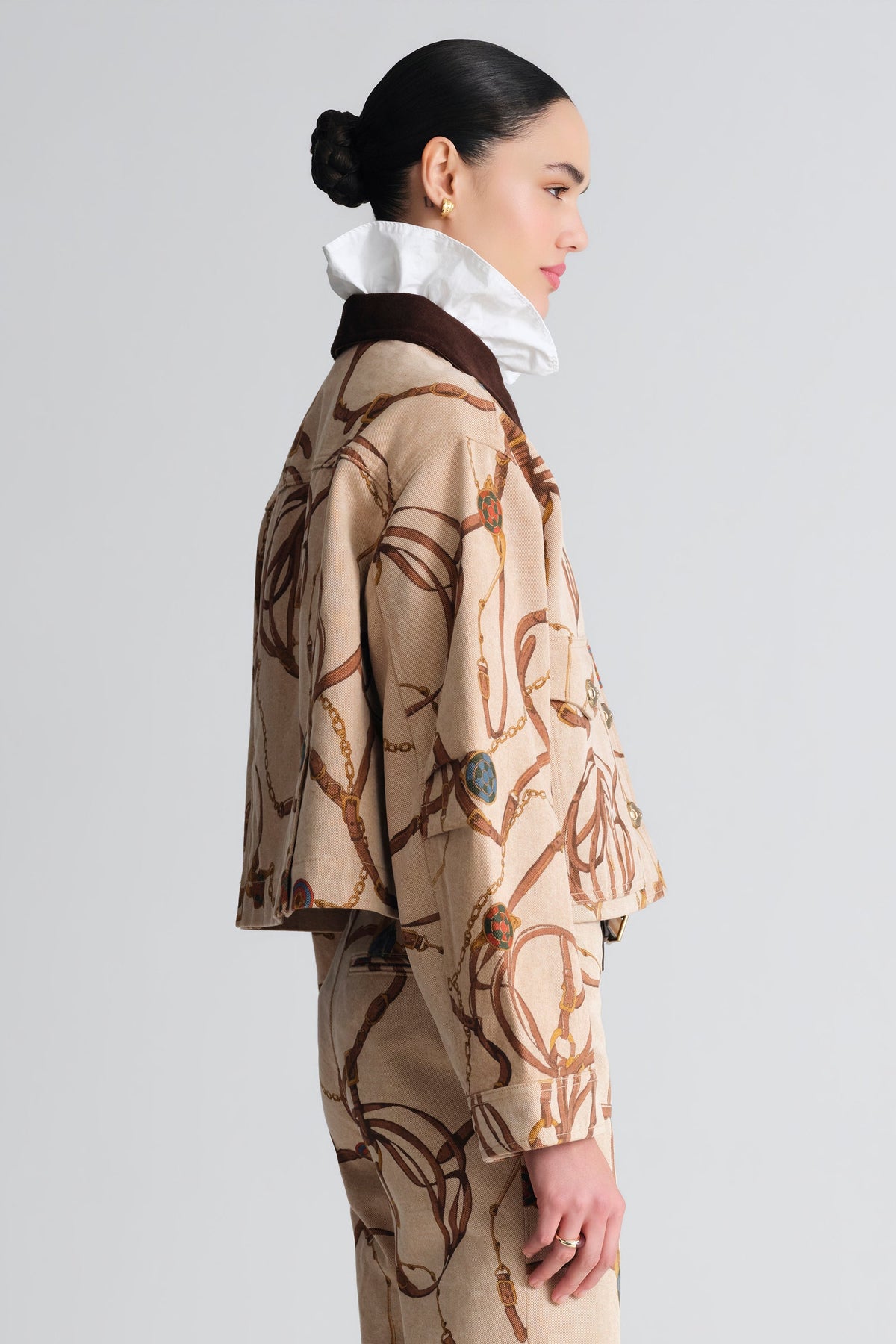 Ruben Jacket in Equestrian Scarf Ginger