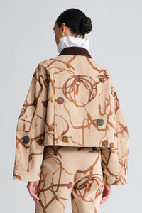 Ruben Jacket in Equestrian Scarf Ginger