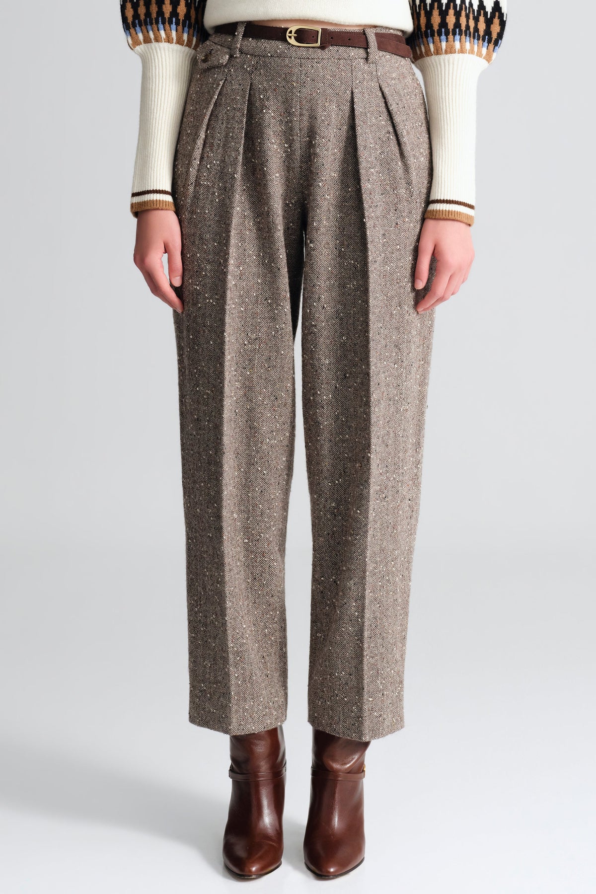 Emerson Pant in Carlson Tweed Brown/Beige