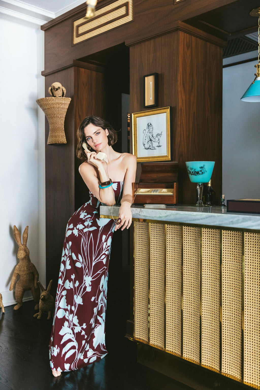 Benita Gown in Botanic Maroon