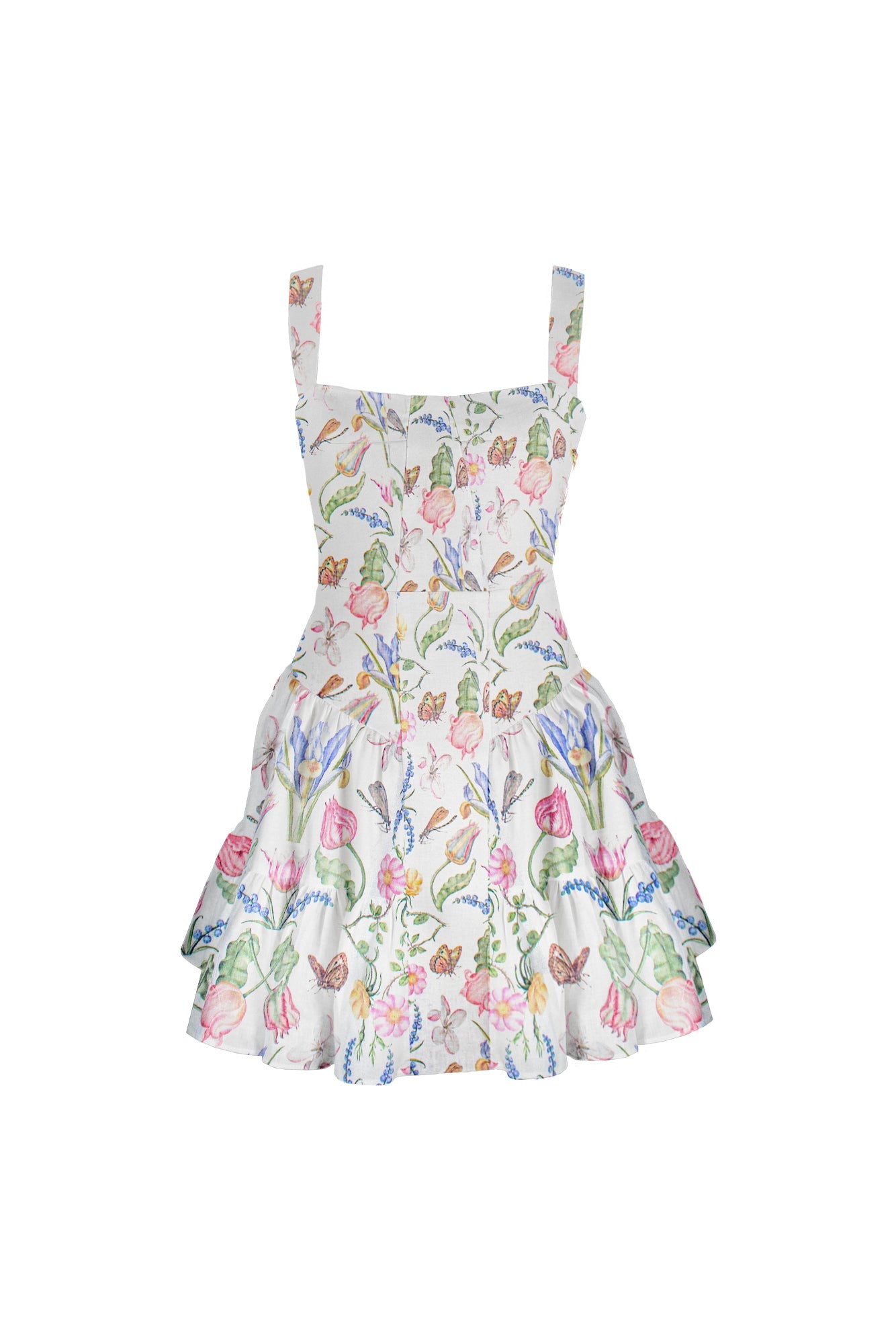 Caracas Mini Dress in Tulipan White Print