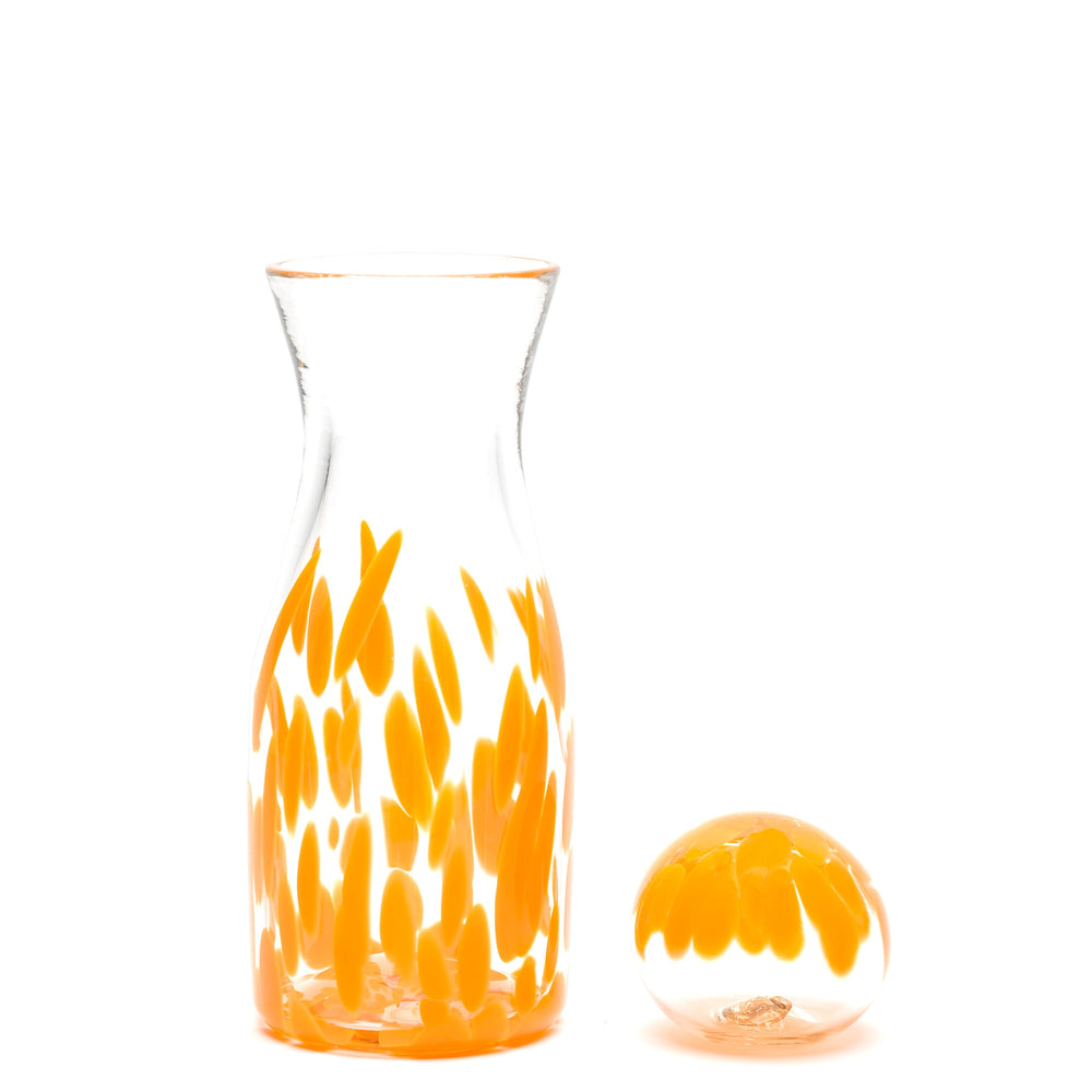 Orange/Transparent Spotted Carafe