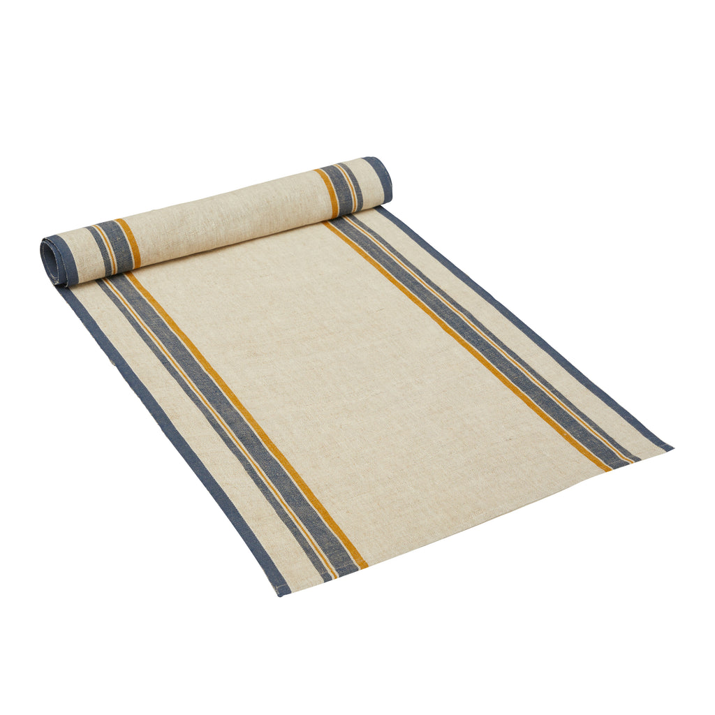 Antibes 20x72 Runner in Natural & Blue