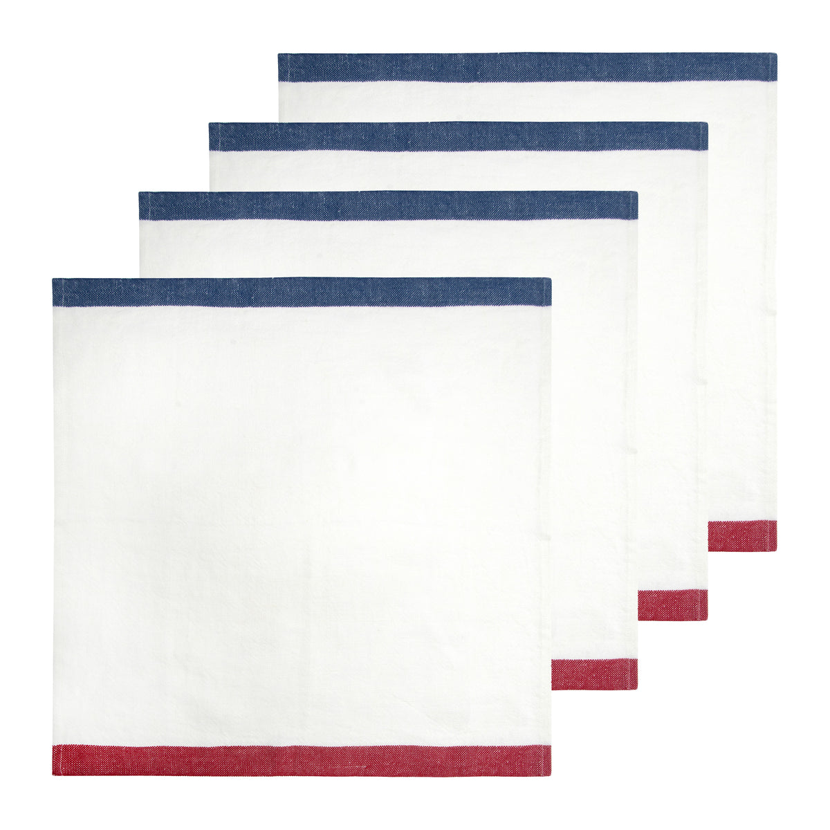 Paris Napkins in Blue & Red, Set of 2