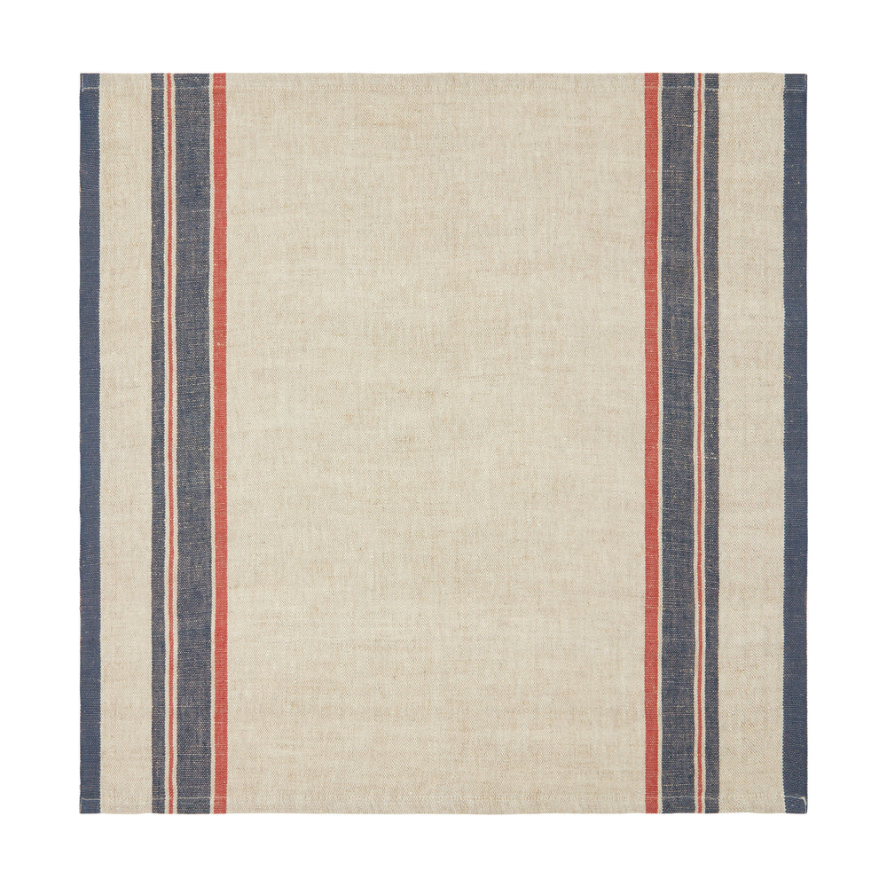Antibes Napkin in Natural & Red, Set of 4