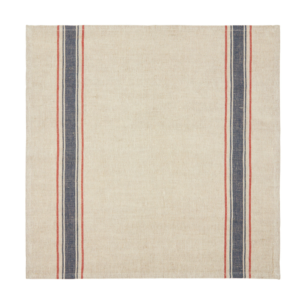 Menton Napkin in Natural & Denim, Set of 4