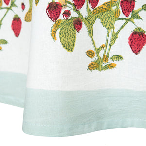 French Tablecloth Fraises des Bois Bleu