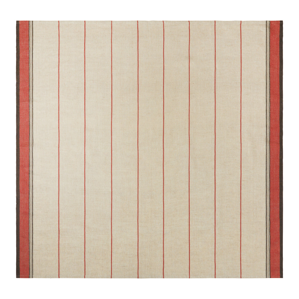 Eze 60x60 Tablecloth in Ivory & Red