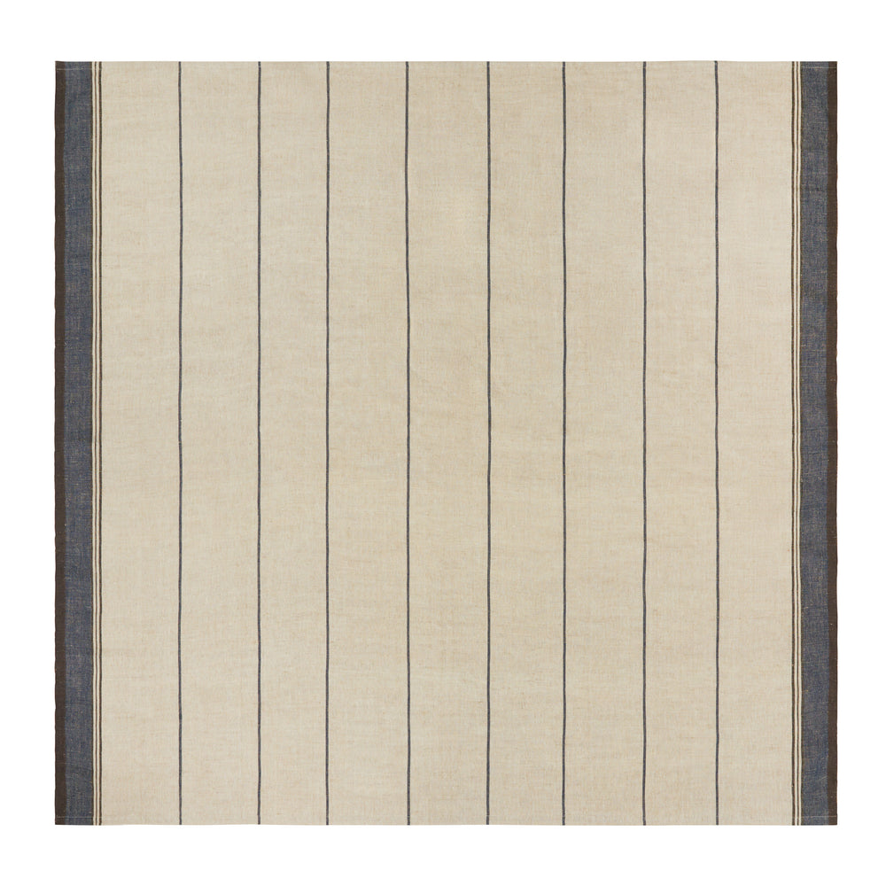 Eze 60x60 Tablecloth in Ivory & Blue