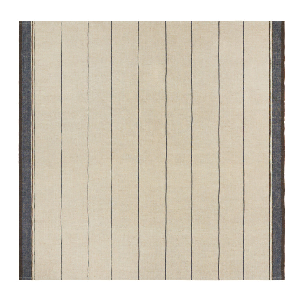 Eze 60x60 Tablecloth in Ivory & Blue