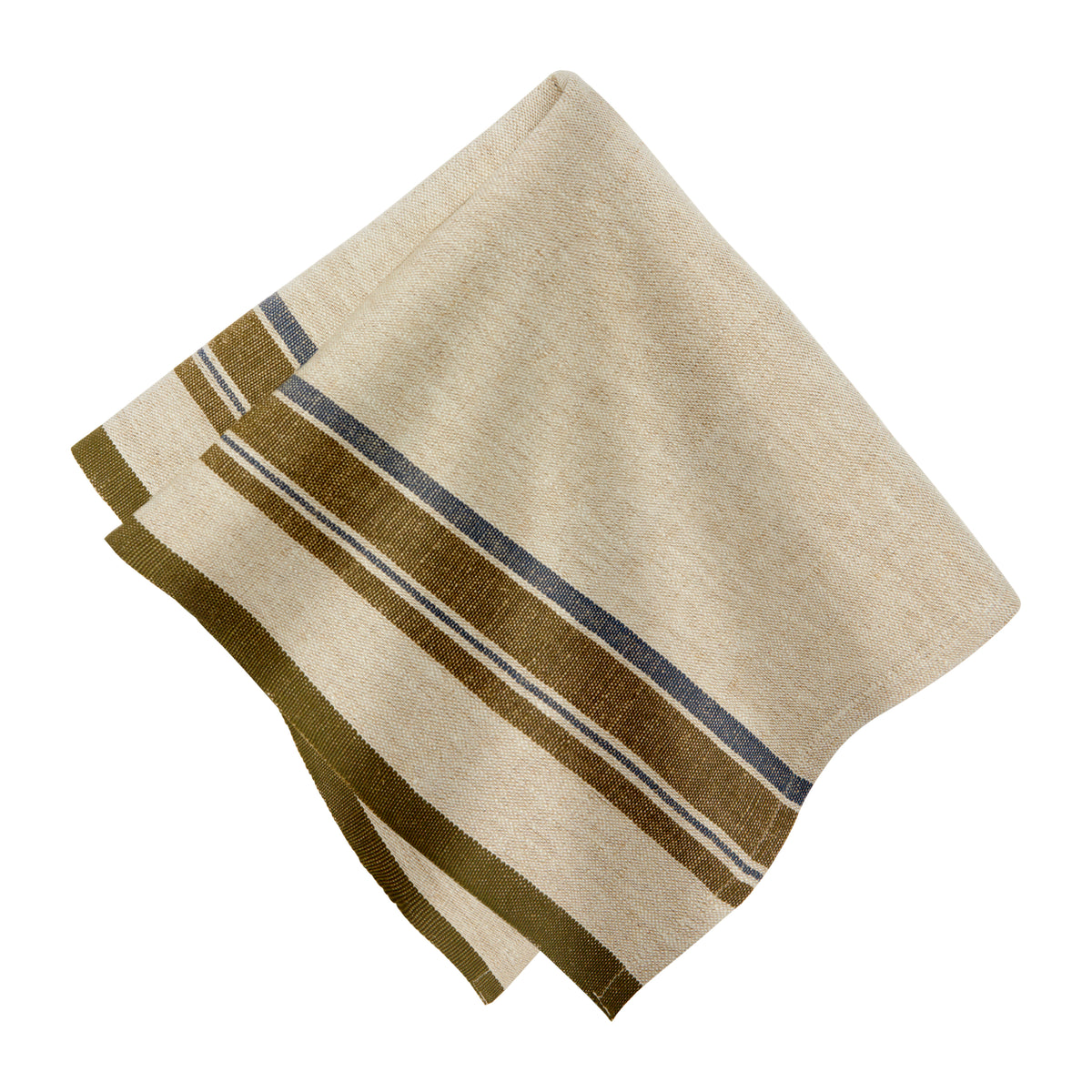 Antibes Napkin in Natural & Green, Set of 4