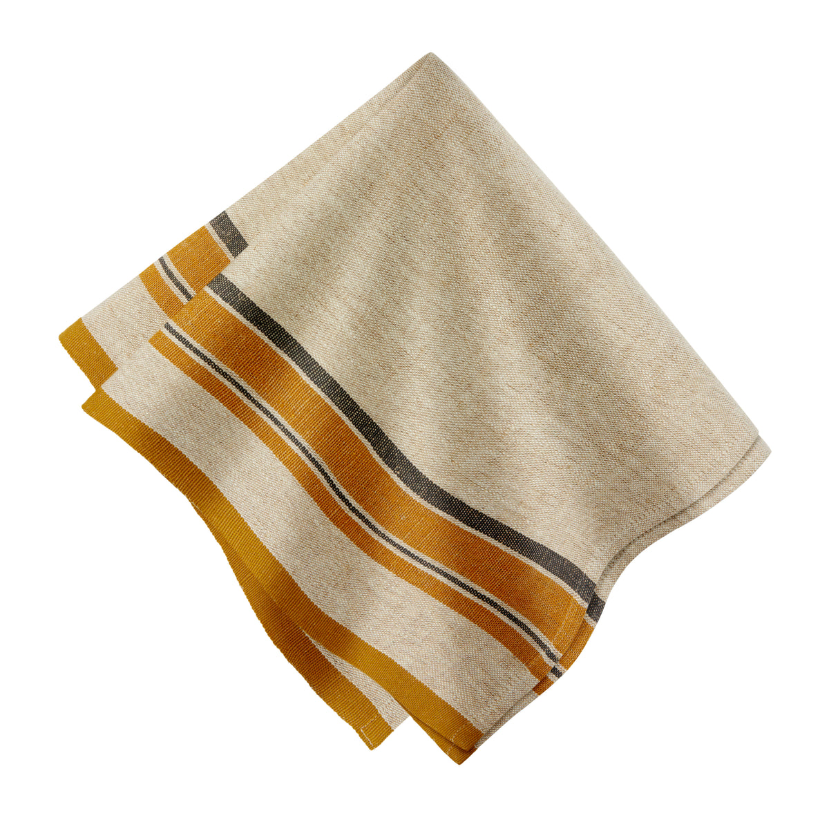 Antibes Napkin in Natural & Mustard, Set of 4