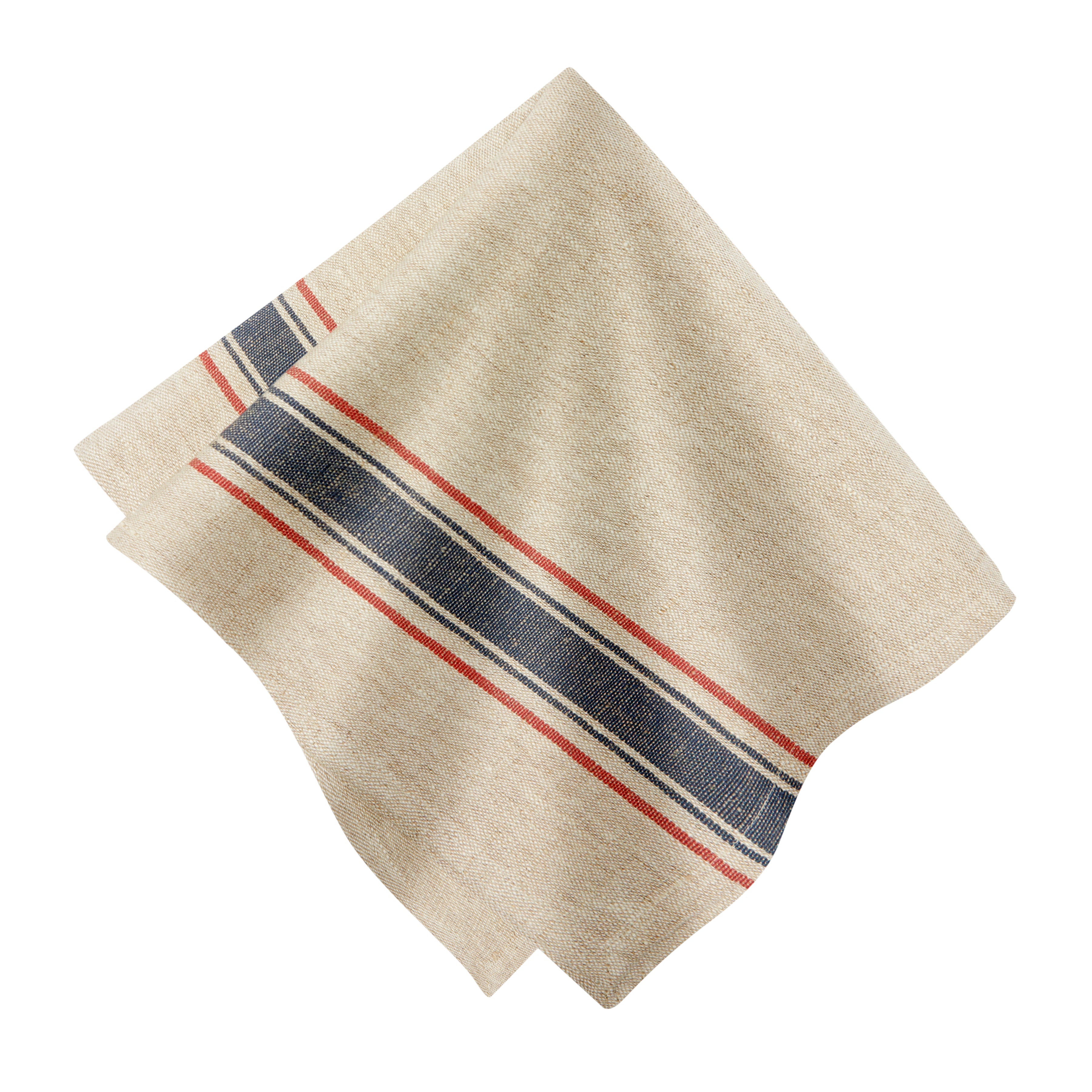 Menton Napkin in Natural & Denim, Set of 4