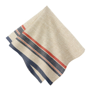 Antibes Napkin in Natural & Red, Set of 4