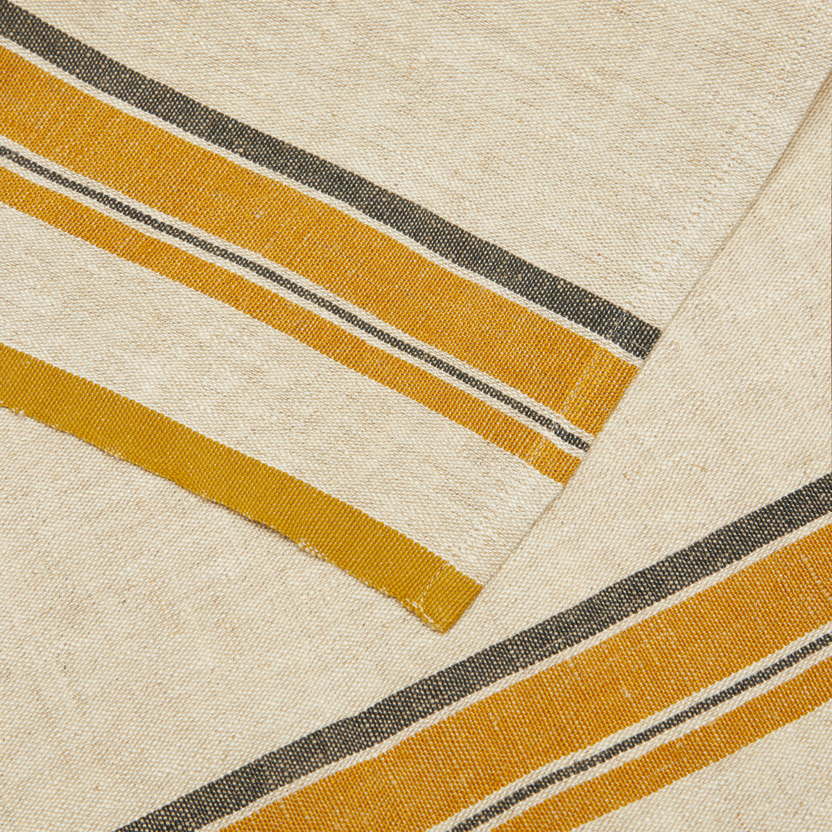 Antibes Napkin in Natural & Mustard, Set of 4