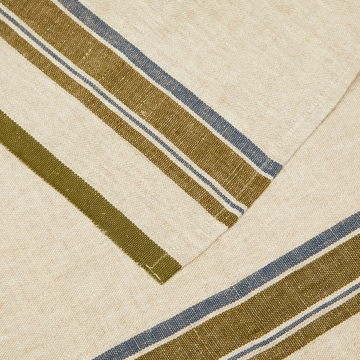 Antibes Napkin in Natural & Green, Set of 4