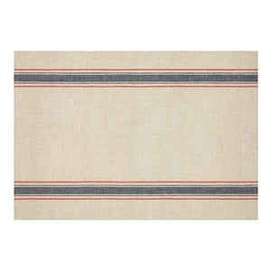 Menton Towel in Natural & Denim, Set of 2