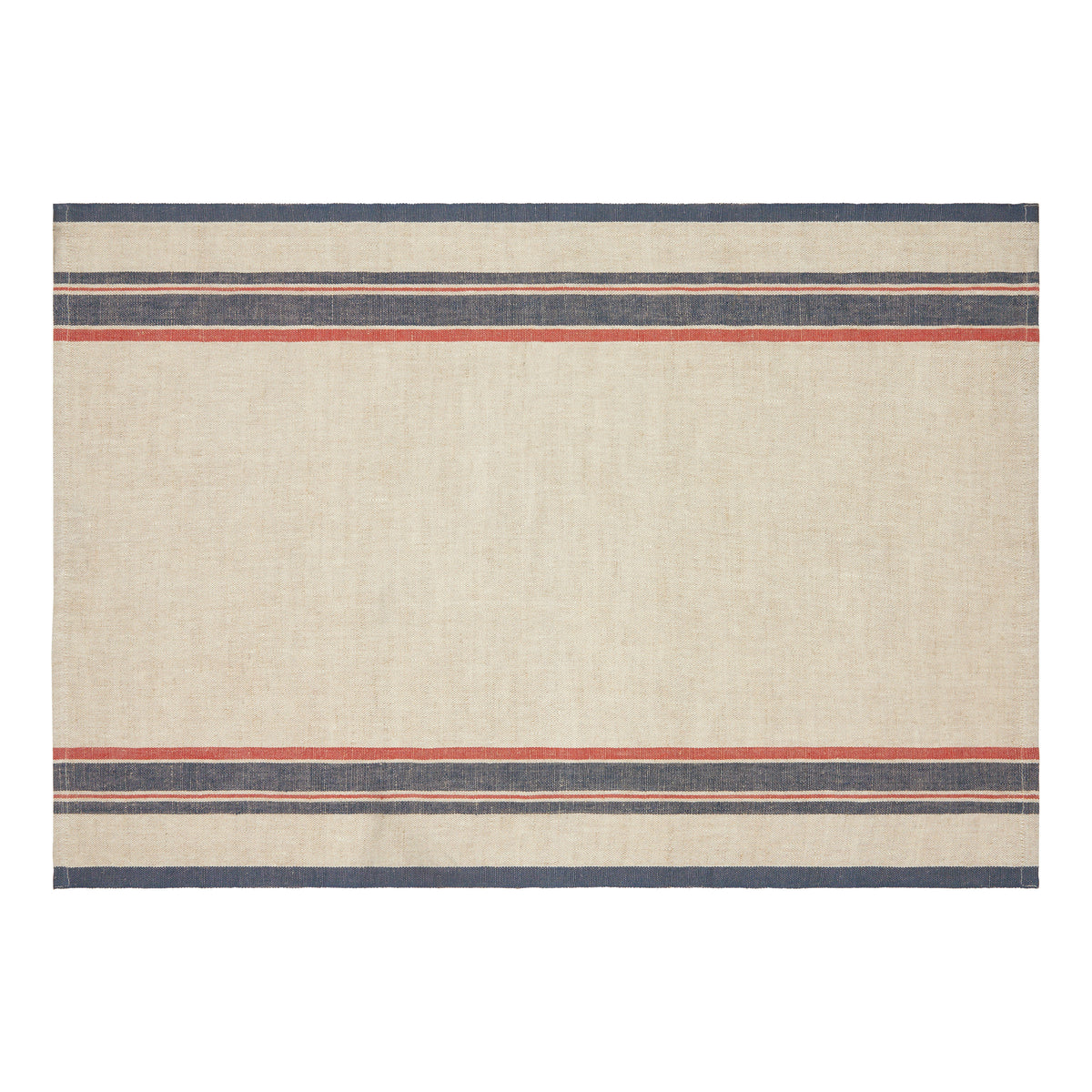 Antibes Tea Towels in Natural & Red, Set of 2
