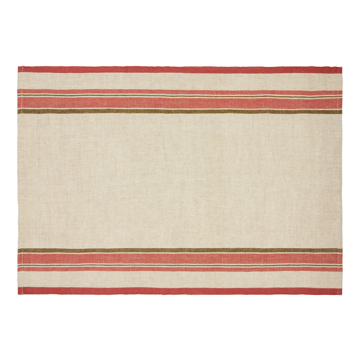 Antibes Tea Towels in Natural & Sherbert, Set of 2