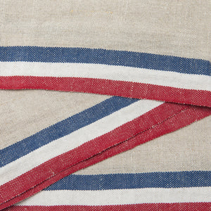 Normandy Napkins in Red, Natural, & Blue Stripes, Set of 4