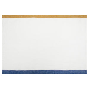 Paris Tea Towels in Blue & Mustard, Set of 2