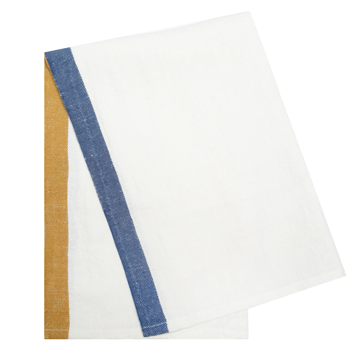 Paris Tea Towels in Blue & Mustard, Set of 2