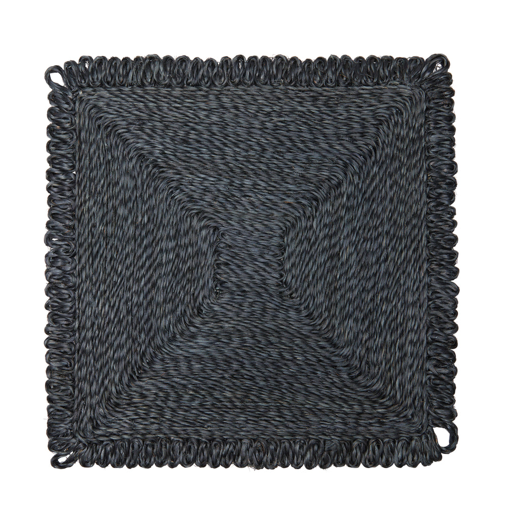 Loopy Square Placemat in Navy, Set of 4