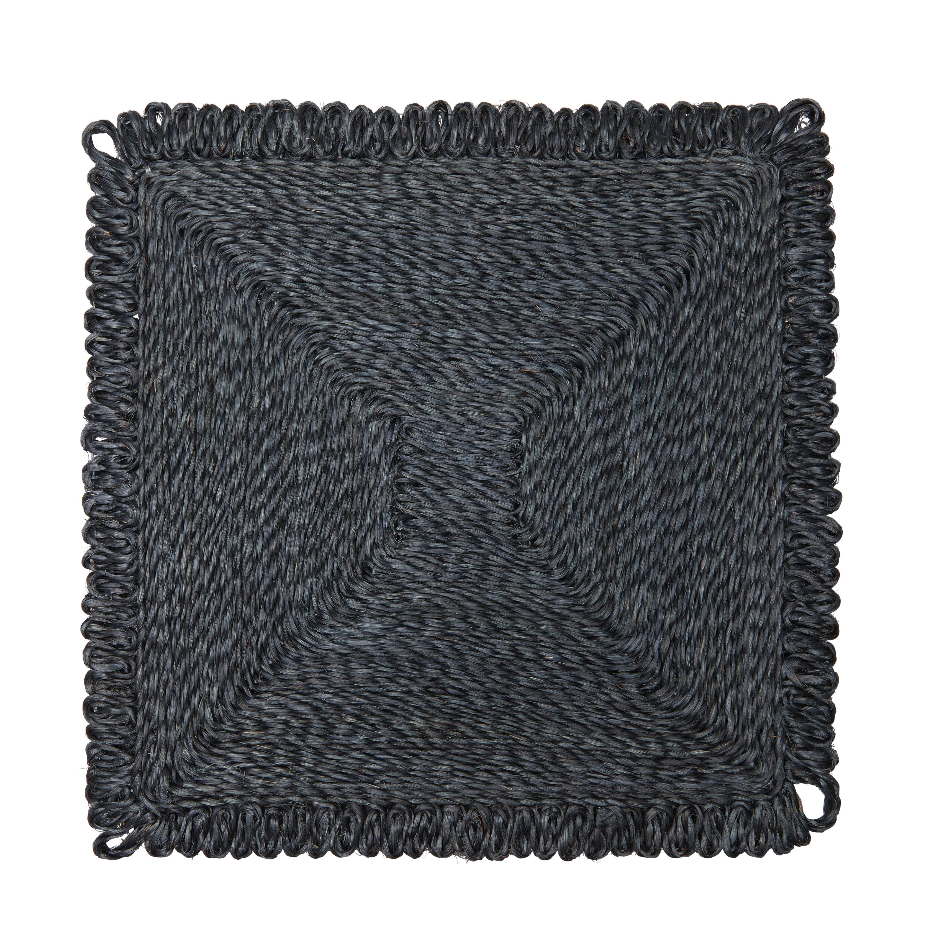 Loopy Square Placemat in Navy, Set of 4
