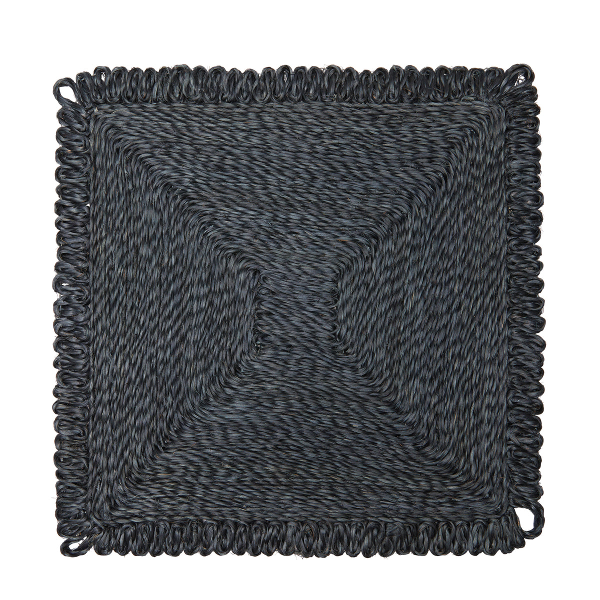Loopy Square Placemat in Navy, Set of 4