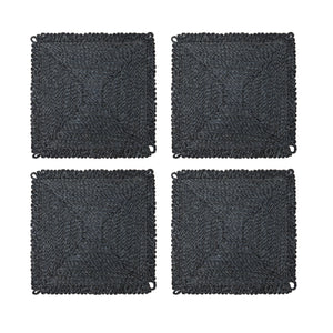 Loopy Square Placemat in Navy, Set of 4