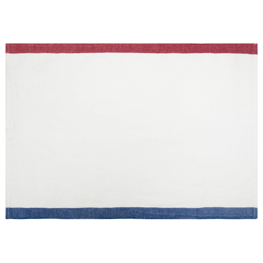 Paris Tea Towels in Blue & Red, Set of 2