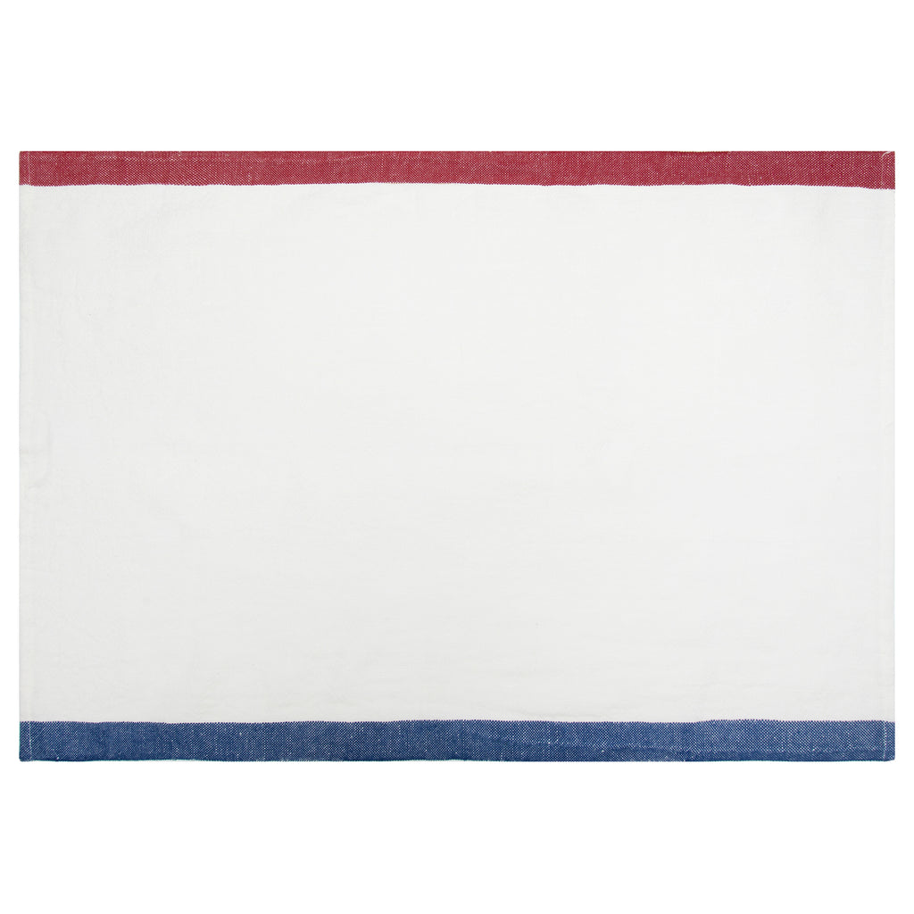 Paris Tea Towels in Blue & Red, Set of 2
