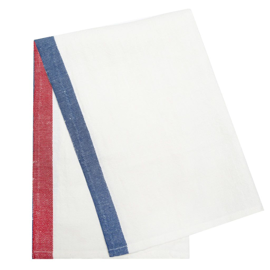 Paris Tea Towels in Blue & Red, Set of 2