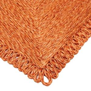 Loopy Square Placemat in in Clementine, Set of 4