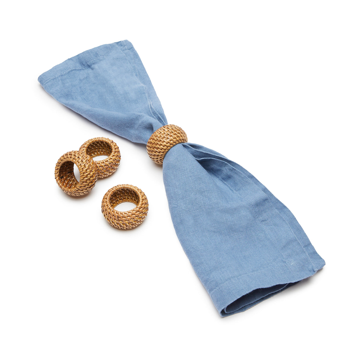 Eclipse Napkin Ring in Natural, Set of 4