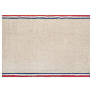 Normandy Tea Towels in Red, Natural, & Blue Stripes, Set of 2