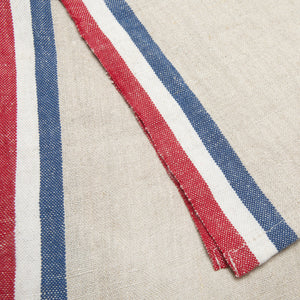 Normandy Tea Towels in Red, Natural, & Blue Stripes, Set of 2