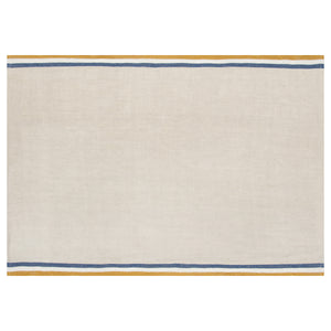 Normandy Tea Towels in Mustard, Natural & Blue Stripes, Set of 2