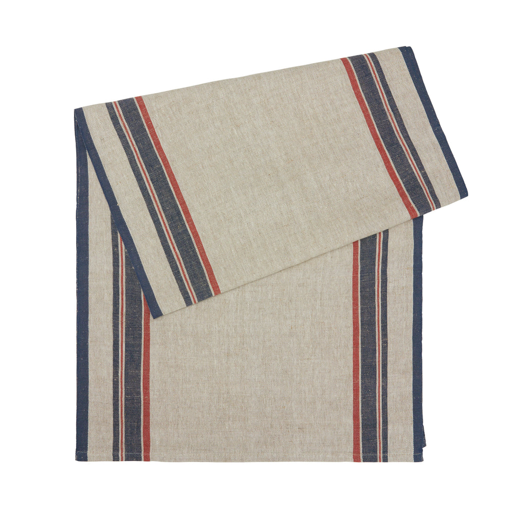 Antibes 20x72 Runner in Natural & Red