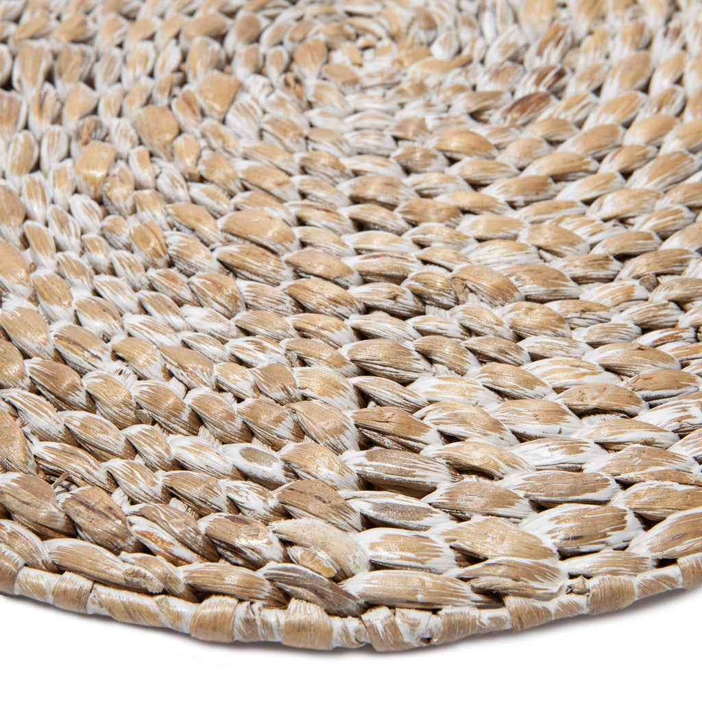 Everyday White Wash Round Placemat, Set of 4