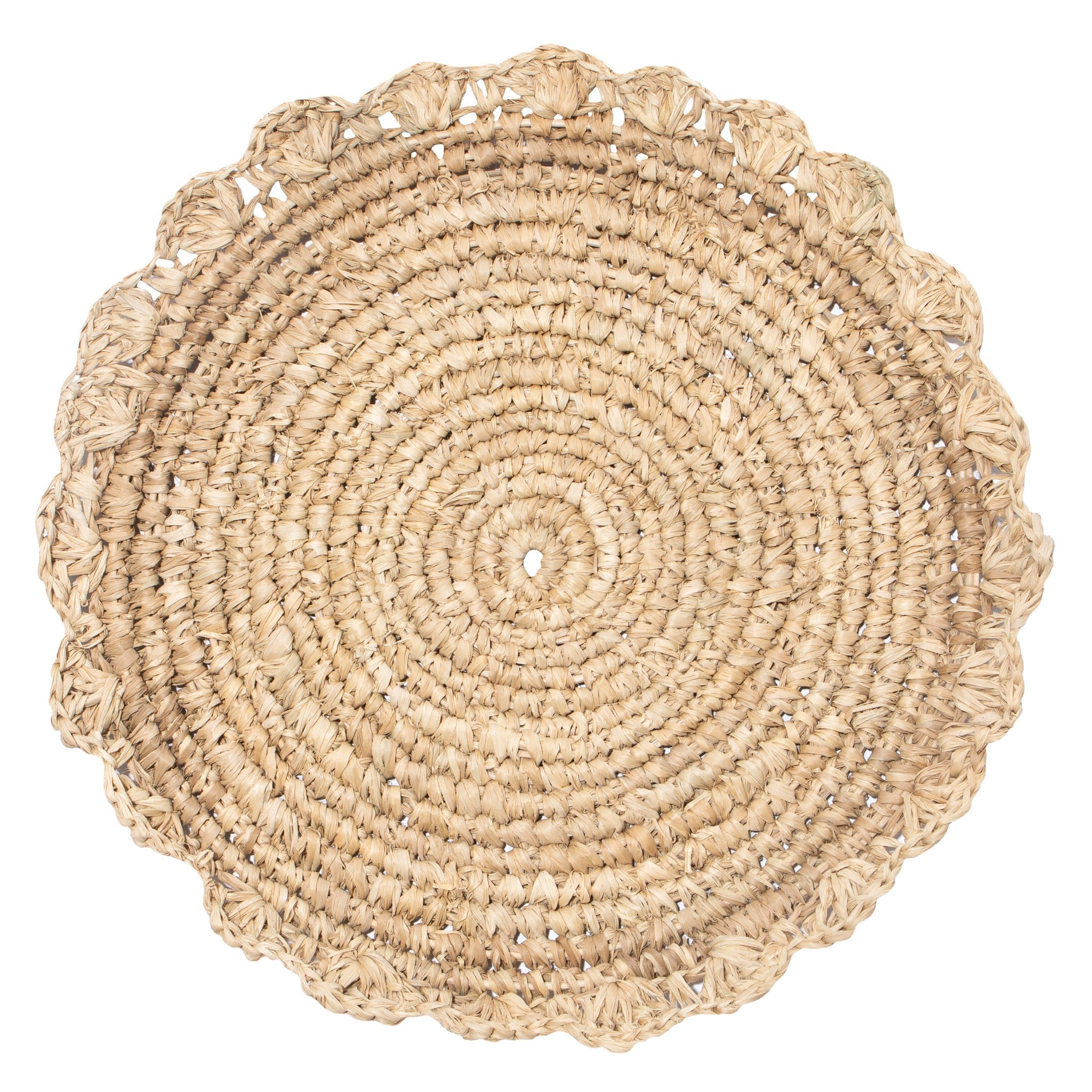 Blossom Natural Round Placemat Flower, Set of 4