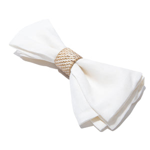 Everyday White Wash Napkin Ring, Set of 4