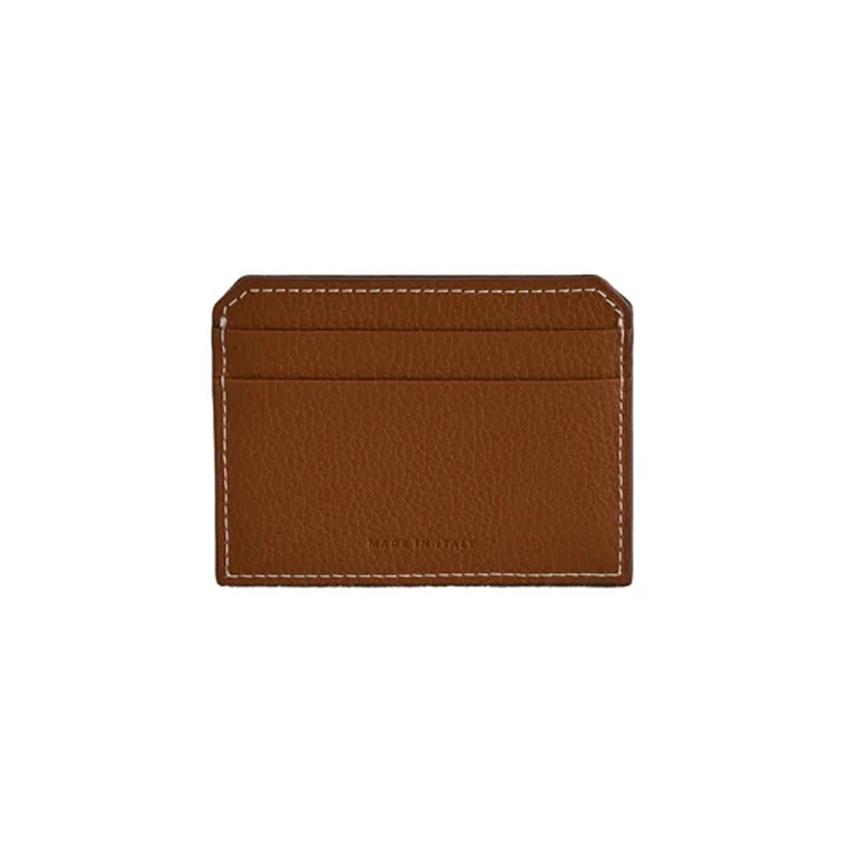 Card Case in Tumbled Grain Acorn