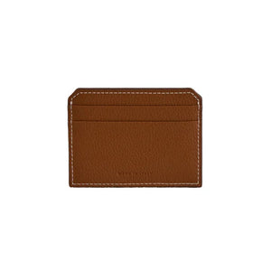 Card Case in Tumbled Grain Acorn