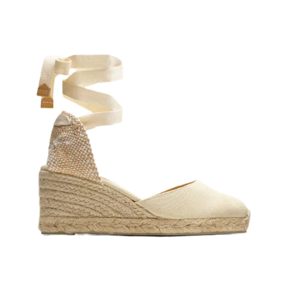 Carina 6 Espadrille in Ivory Cotton