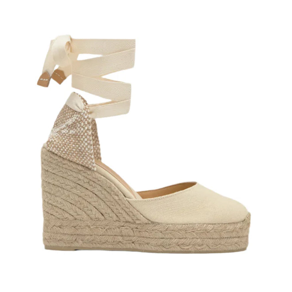 Carina 8ED Espadrille in Ivory Cotton
