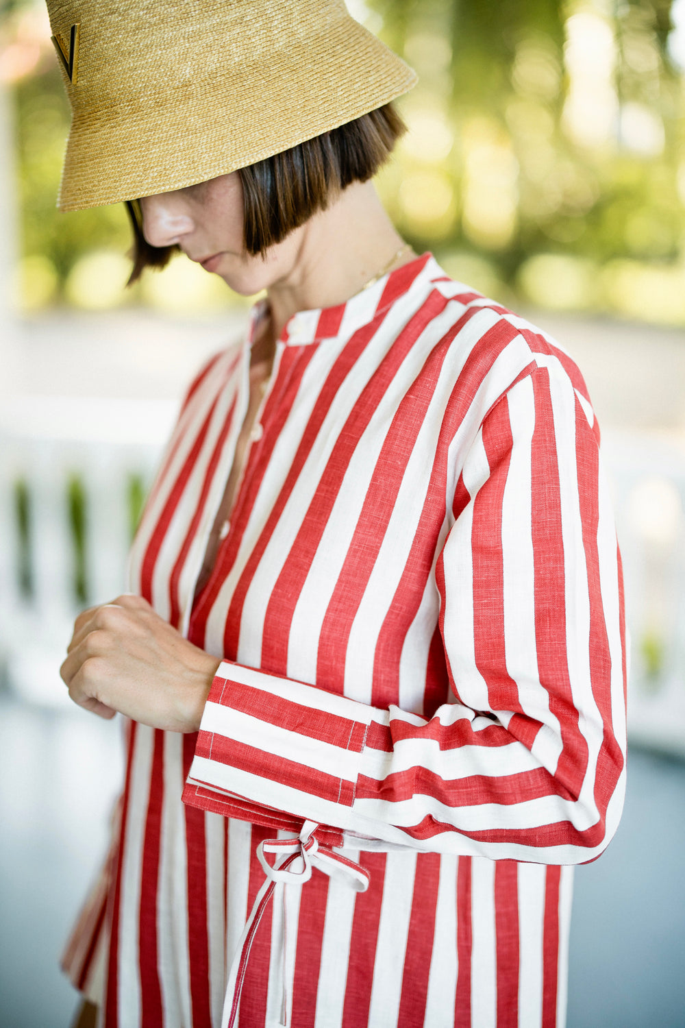Cairo Caftan in Red Stripe
