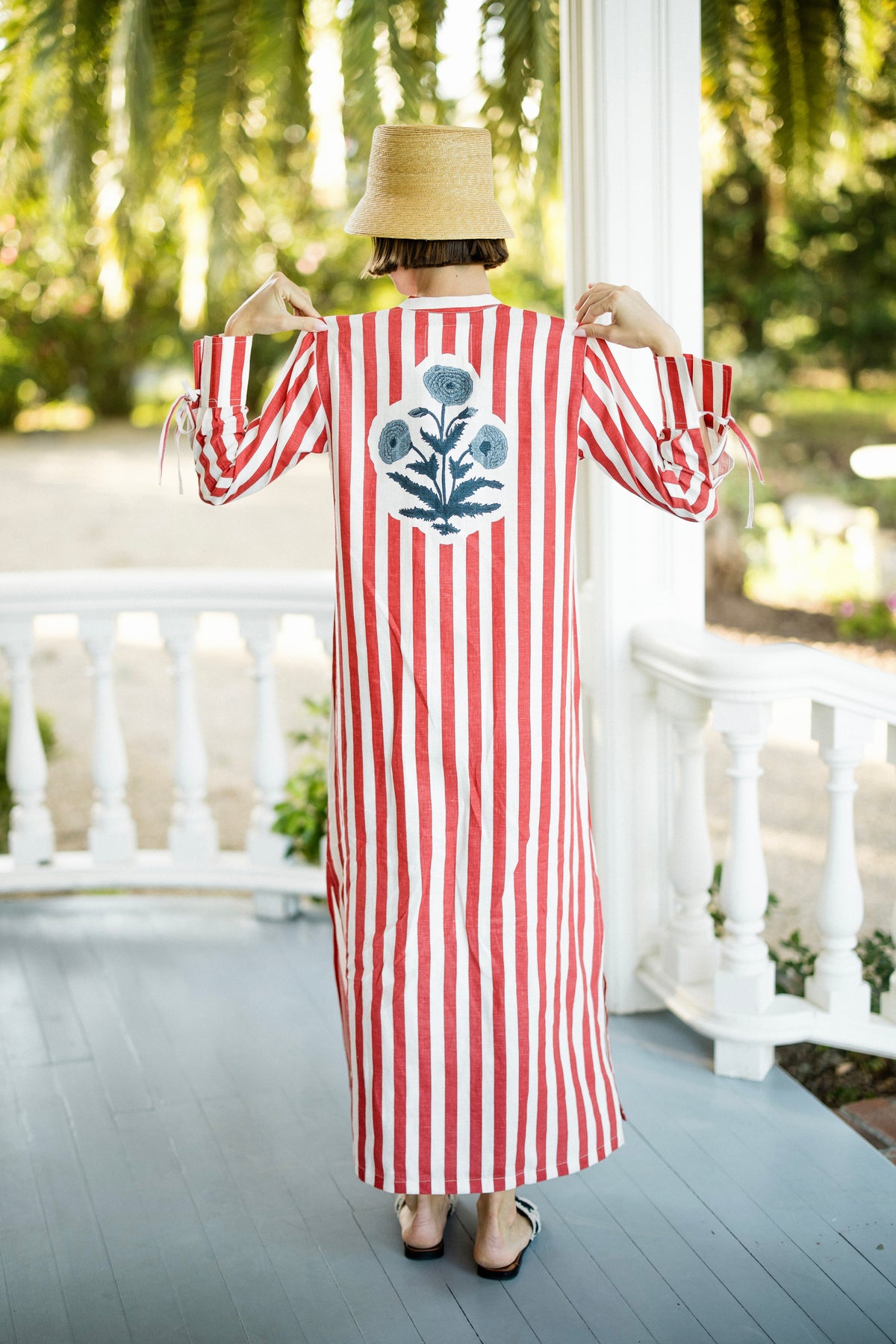 Cairo Caftan in Red Stripe